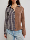 Benny Slim Plaid in Brown Combo