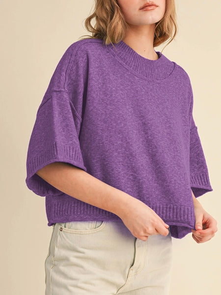MOCKtauk Will Never Be The Same Sweater in Fresh Purple