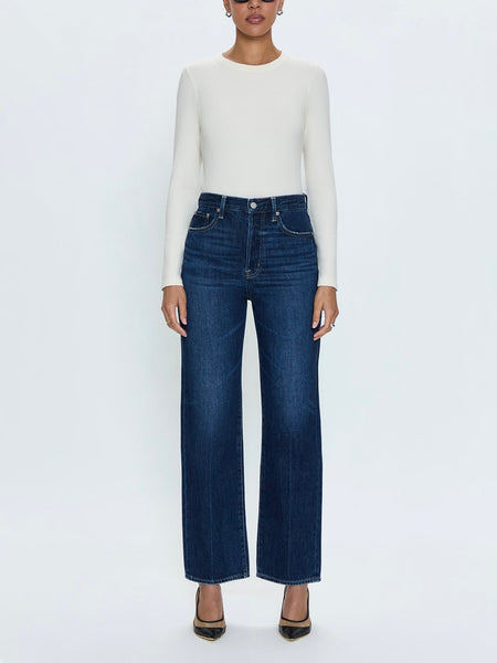 Bri High Rise Slim Straight Jean in Focus