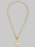 Square Cross Toggle Necklace