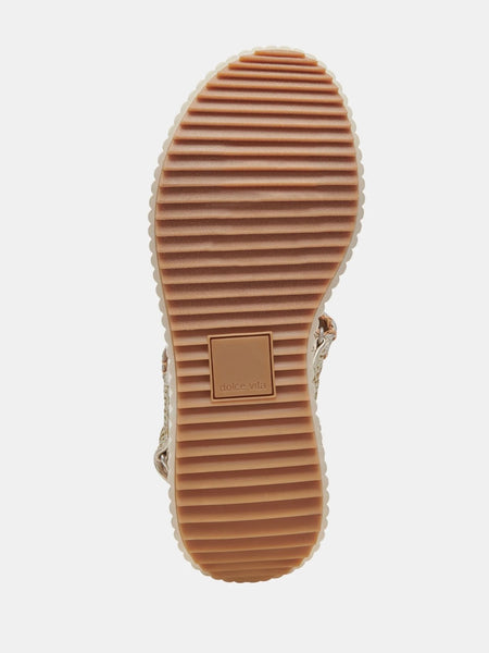 Debra Sandals in Platinum Distressed Leather
