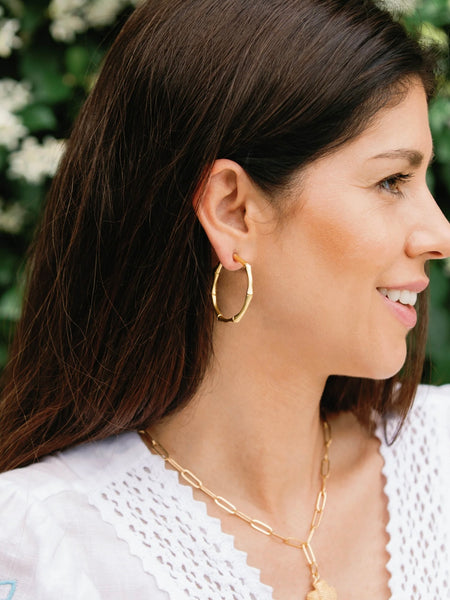 Bamboo Hoop Earrings