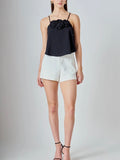 Smell The Roses Tank in Black