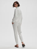 Celeste Button Through Sweat in Ivory Marl