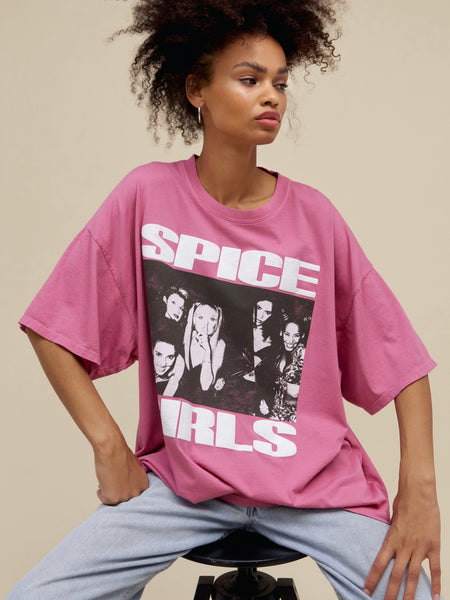 Spice Girls Photo One Size Tee in Pink Taffy