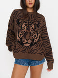 Seasons Sweater in Wild Tiger Graphic Knit