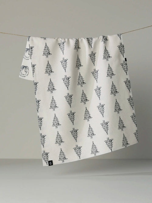 Evergreen Sketches Luxe Kitchen Towel
