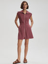 Rebecca Zip Through Dress in Wild Rhubarb