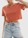 Out of the Boxy Crop Tee in Rust