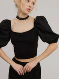 Backless, Baby, Blouse in Black