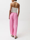 Theo Poplin Pant in Azalea