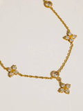 Aveline CZ Floral Chain Necklace