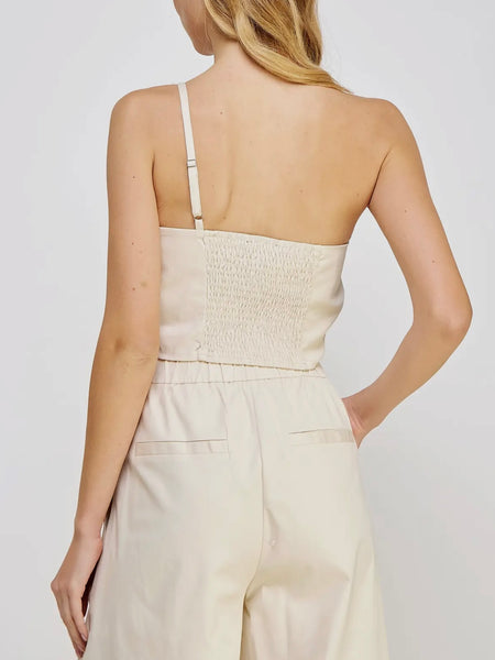He Loves Me Knot Top in Ecru