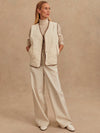 Lori Reversible Gilet in Ash Taupe & Birch