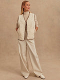 Lori Reversible Gilet in Ash Taupe & Birch