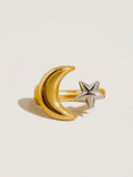 Eugenie Star & Moon Two Tone Ring