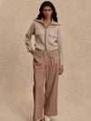 Ablett Jacquard Knit Jacket in Taupe