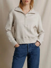 Zia Collared Henley in Oatmeal