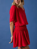 Yacht Ready Mini Dress in Red