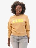 Le Drop Sweatshirt in Ciao Sand & Neon Yellow