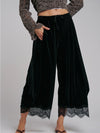She's The Boss Velvet Balloon Pants in Black