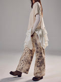 Alter Ego Wide Leg Jean in Snow Leopard
