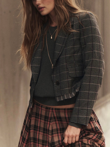 Academia Blazer in Charcoal Combo