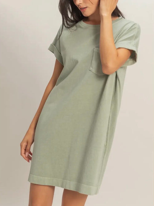 When's Tee Time Mini Dress in Sage