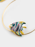 Rainbow Fish Hoop Earrings
