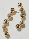 Gold Ball Drop Earrings