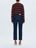 Bri High Rise Slim Straight Jean in Focus