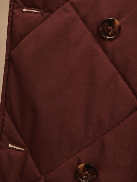 Annalise Reversible Wrap Coat in Deep Mahogany