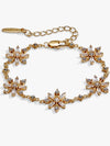 Baguette Snowflake Linear Bracelet