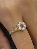 Lynn Flower Ring in Pink
