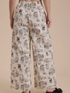On The Town Printed Pants in Ecru