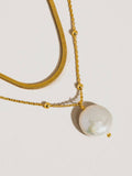 Bindi Layered Pearl Chain Necklace