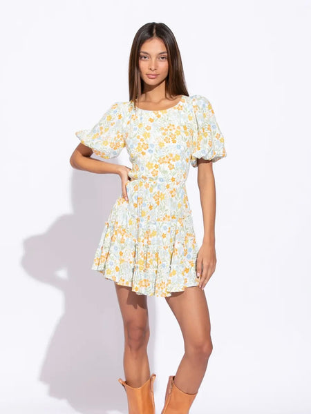 Spill the Tea Open Back Dress in Floral