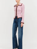 A Touch Of Trim Sweater in Mauve
