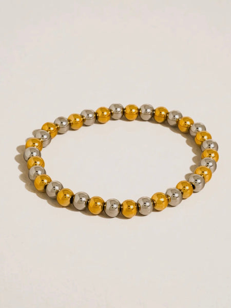 Perlisse Medium Two Tone Bead Bracelet
