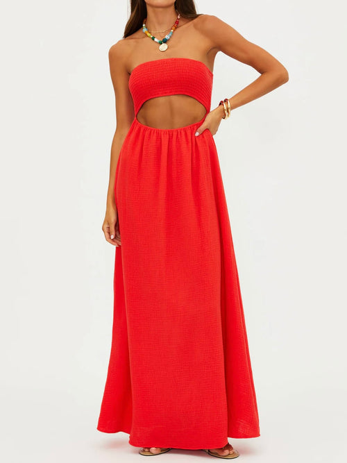 Yula Reversible Dress in Hot Haze