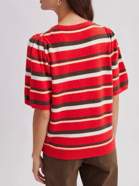 We've Got Spirit Stripe Sweater in Red