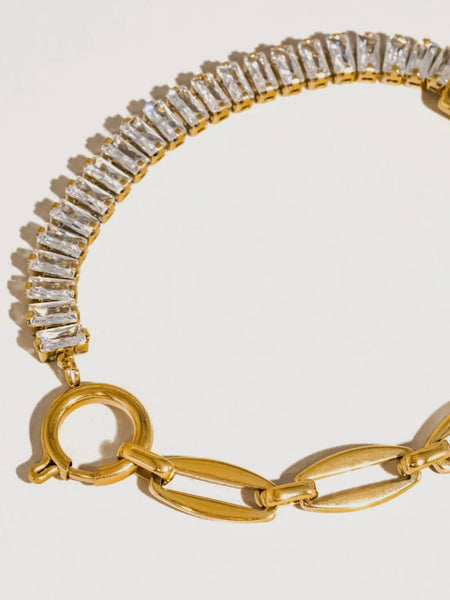 Benson Rhinestone Chain Bracelet