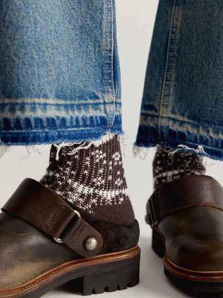 Nordic Knit Sock Pack in Brown Combo