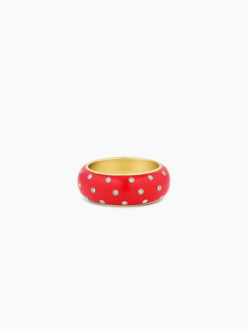 Noel Enamel Shimmer Ring in Red