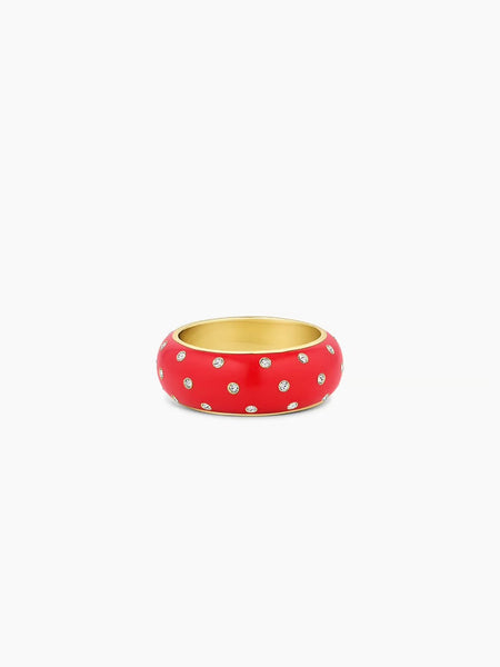 Noel Enamel Shimmer Ring in Red