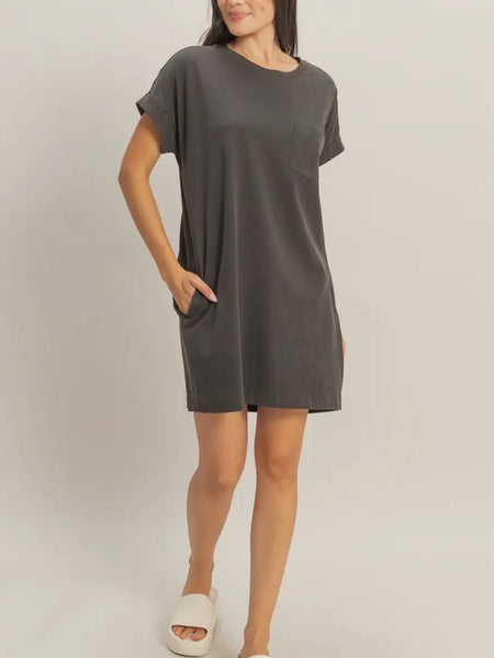 When's Tee Time Mini Dress in Black