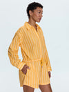 Amelie Romper in Papaya Stripe