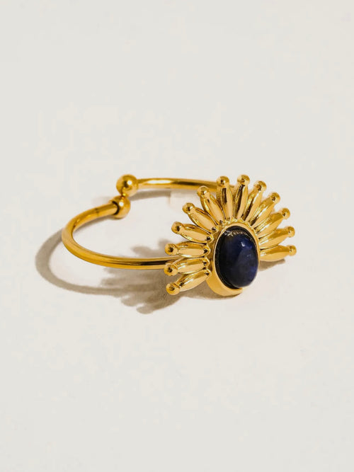 Fabienne Sun Stone Ring in Blue