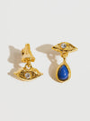 Eden Mismatched Earrings in Blue