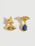 Eden Mismatched Earrings in Blue